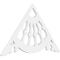 Ekena Millwork Pitch Wagon Wheel Architectural Grade PVC Gable Pediment, 36"W x 21"H x 1"P (14/12) GPP036X021X100WAG - alternate 1